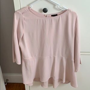 Blush Pink Peplum Ann Taylor Blouse
